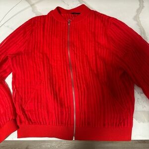 Zara sheer jacket in red